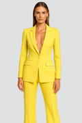 Elegant women's suit set blazer, pants, and short coat