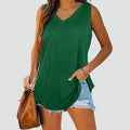 Light tank top with V-neck and loose fit