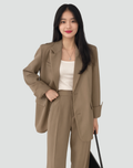 Elegant women's suit set with blazer and pants