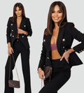 Elegant women's two-piece suit set with blazer and pants