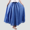 Lightweight linen maxi skirt in boho style for women