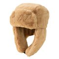 Bonnet d’hiver en peluche pour femme, avec cache-oreilles de style uszanka