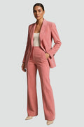 Women's suit set with blazer and wide high-waisted pants