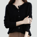 Cardigan pour femme en laine mérinos à la coupe classique