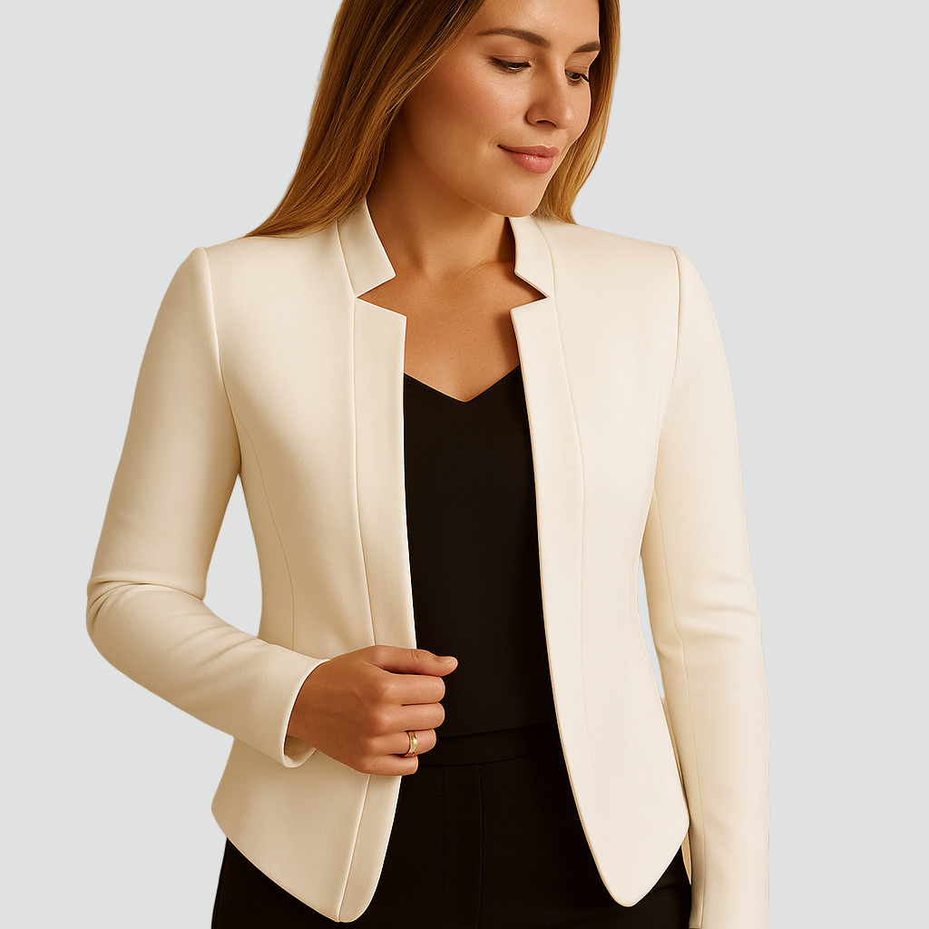 Klasyczna lekka marynarka damska taliowana