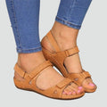 Velcro sandals with a comfortable design and open heel