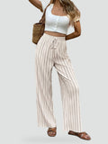 Women's cargo pants with a belt and pockets