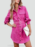 Women's shirt dress with a belt, perfect for any occasion