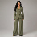 Ensemble habillé pour femme avec pantalon à jambes larges