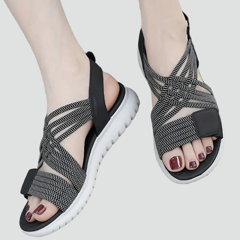 Women's comfortable sporty sandals with velcro for summer walking