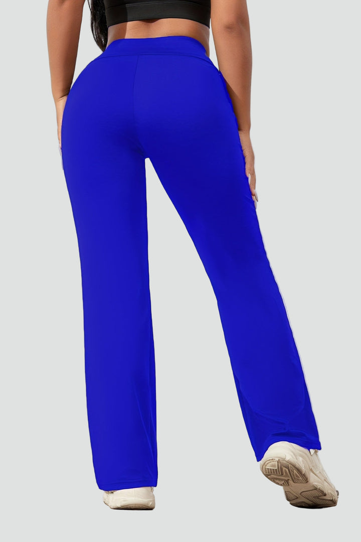 Damskie spodnie z rozszerzaną nogawką i elastycznym stanem