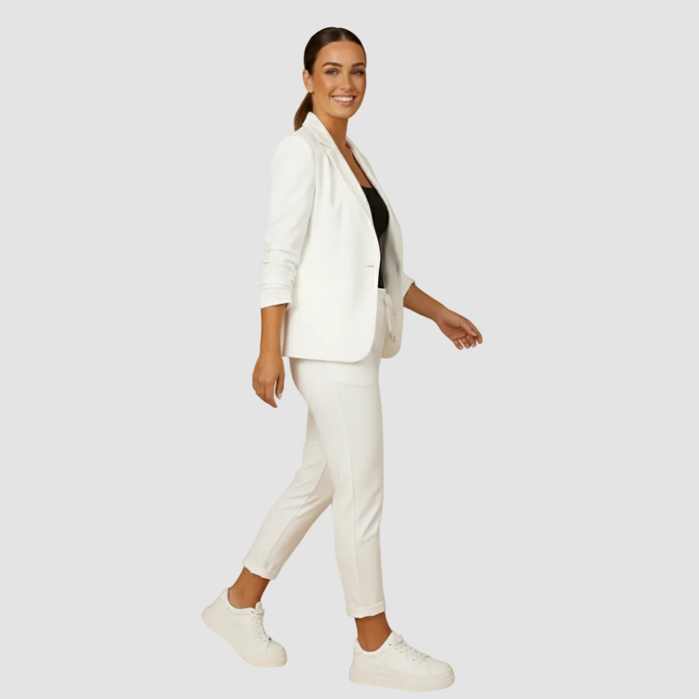 Wygodny sportowy garnitur damski blazer i spodnie jogger