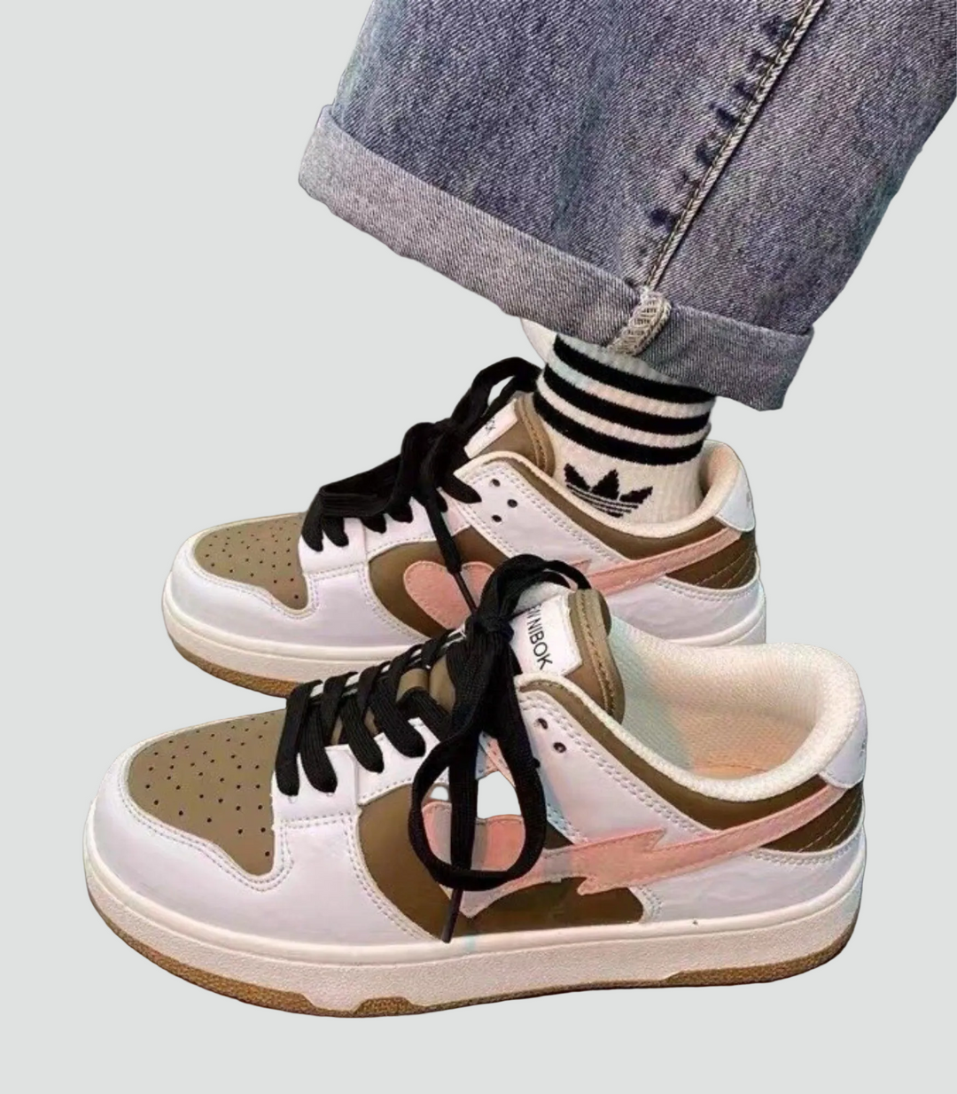 Women's platform sneakers in a sporty style