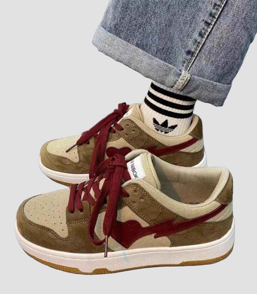 Women's platform sneakers in a sporty style