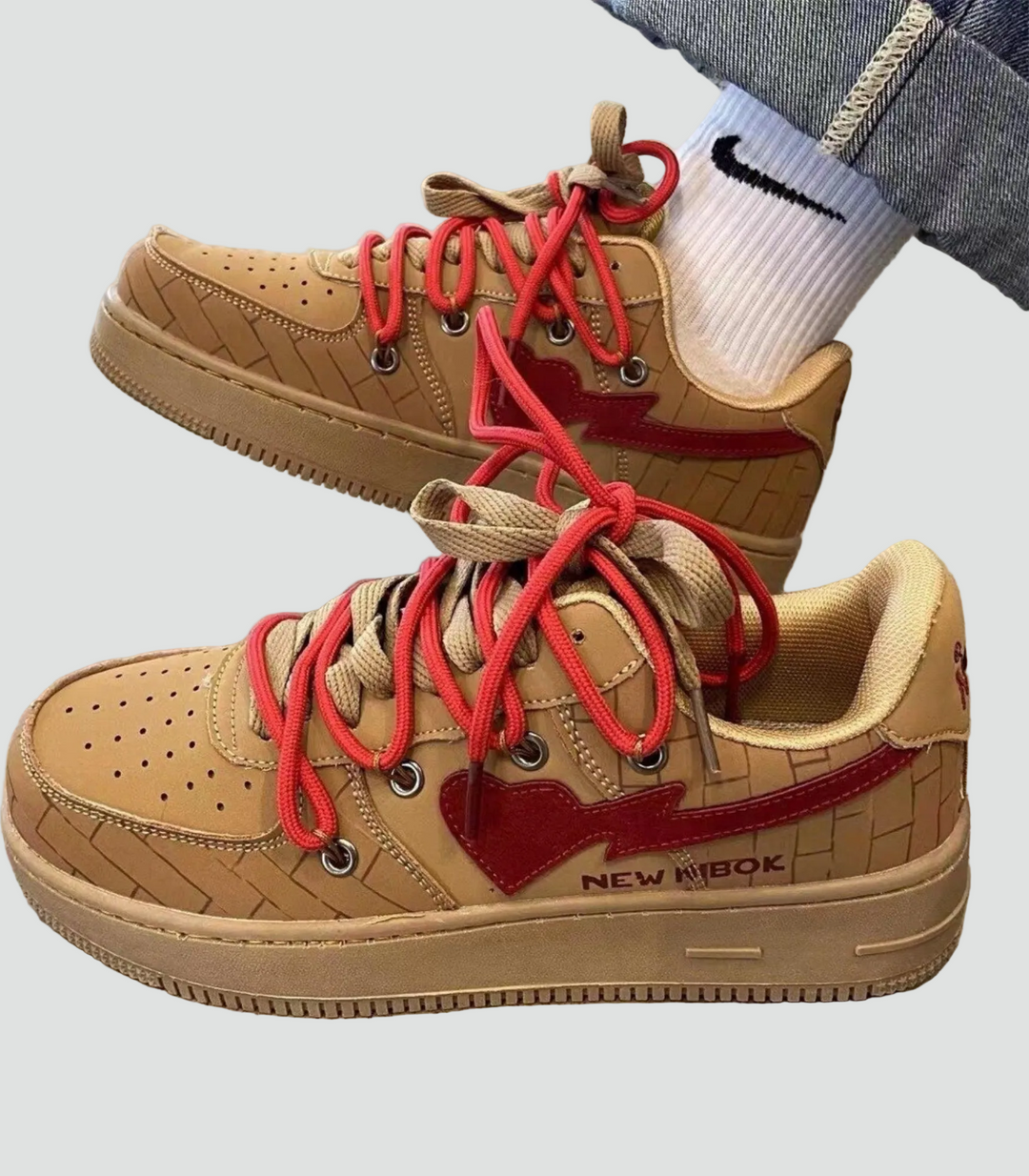 Women's platform sneakers in a sporty style