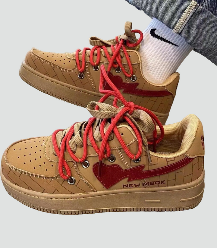 Women's platform sneakers in a sporty style