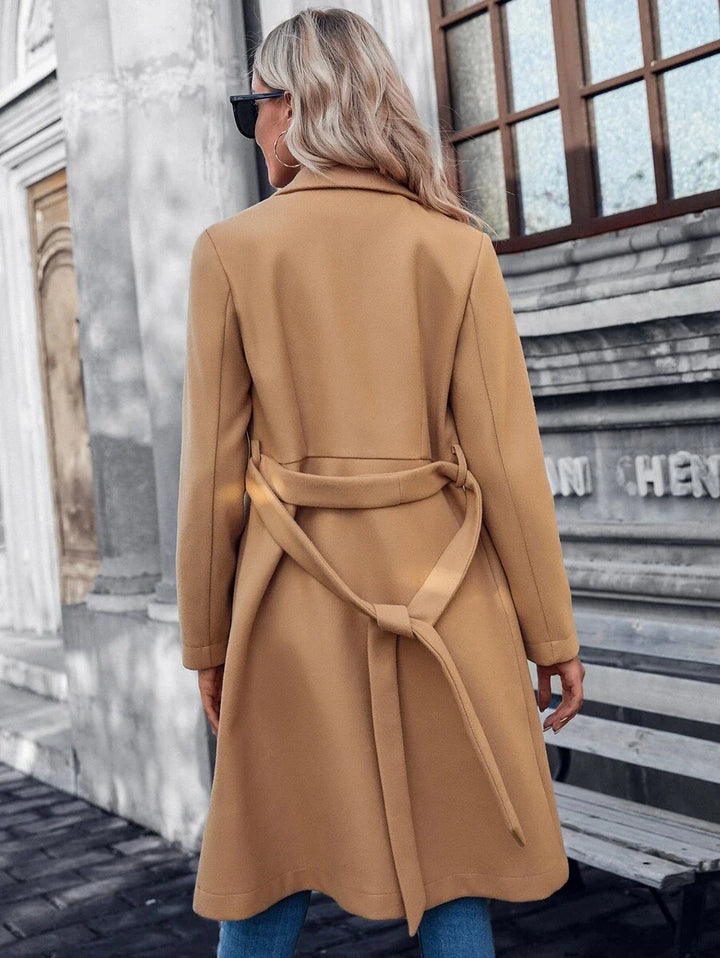 Stylowy Elegancki Damski Płaszcz o klasycznym kroju