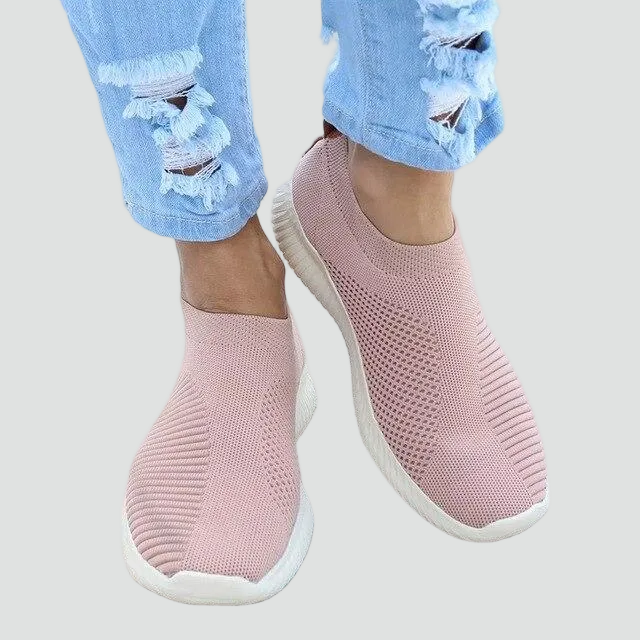 Damskie wsuwane sneakersy ortopedyczne z brokatem i amortyzacją