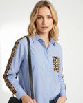 Casual blouse with animal print and loose fit