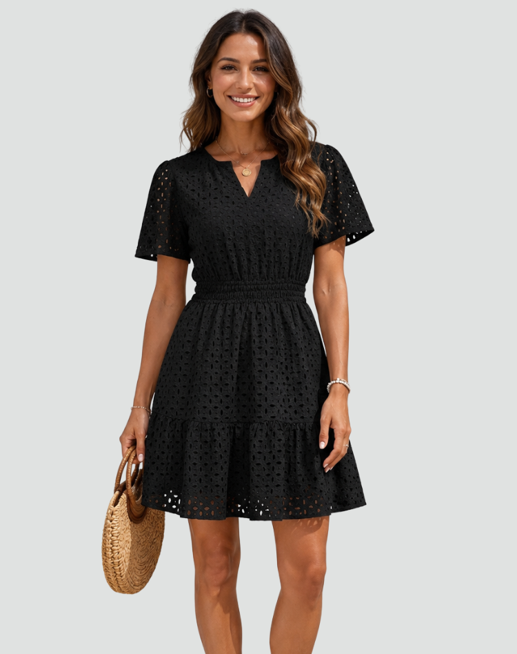 Sukienka maxi w stylu boho z dekoltem w serek i rękawami z falbankami