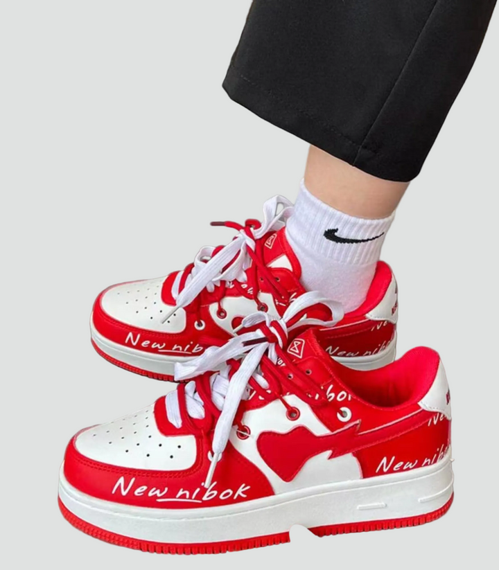 Women's platform sneakers in a sporty style