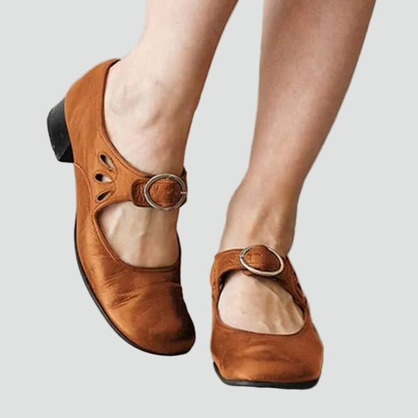 Orthopedic women's ballet flats with strap comfortable for everyday wear