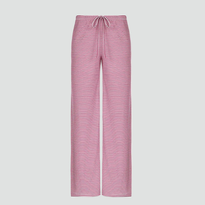 Women's wide-leg pants with elastic waistband for summer