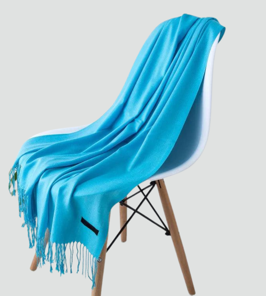 Miękki szal damski z frędzlami na jesień i zimę