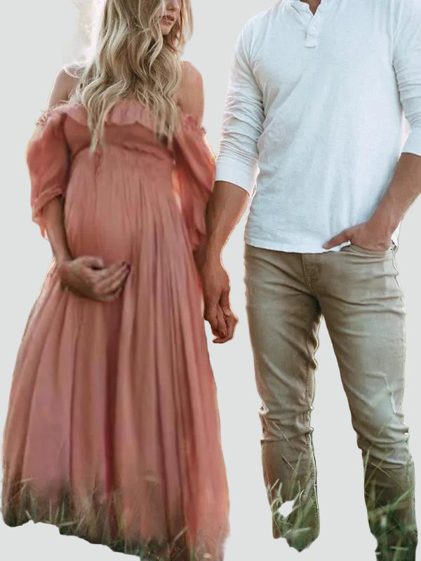 Sukienka Damska Ciążowa Maxi Boho Sesja Zdjęciowa Plenerowa Letnia