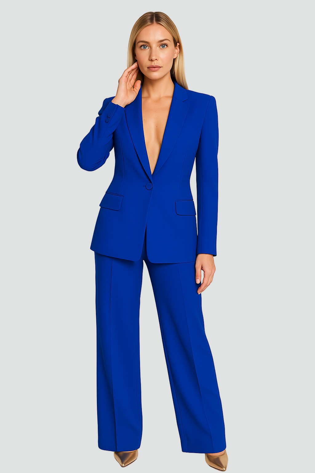 Elegancki garnitur damski blazer pants set marynarka i spodnie