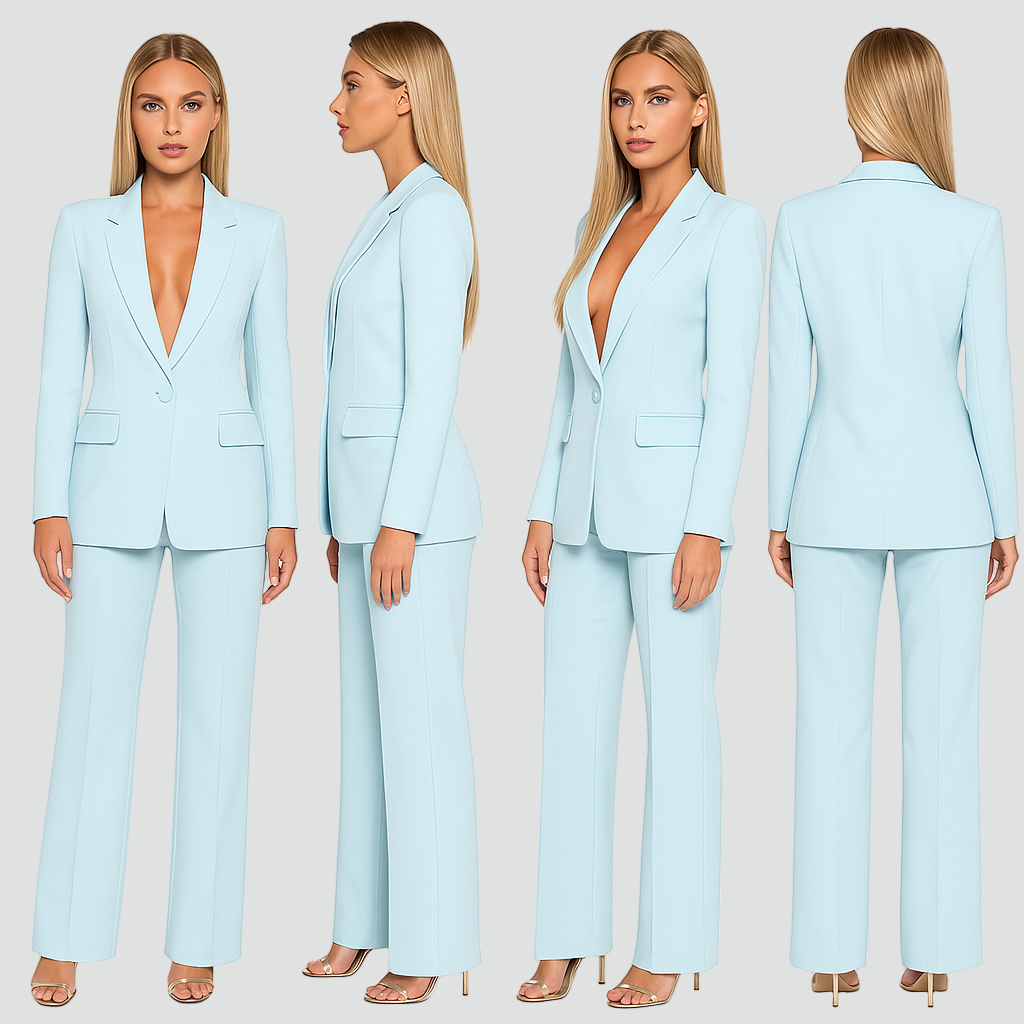 Elegancki garnitur damski blazer pants set marynarka i spodnie