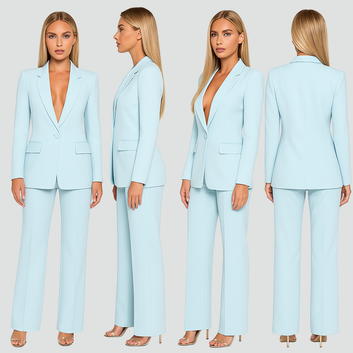 Elegancki garnitur damski blazer pants set marynarka i spodnie