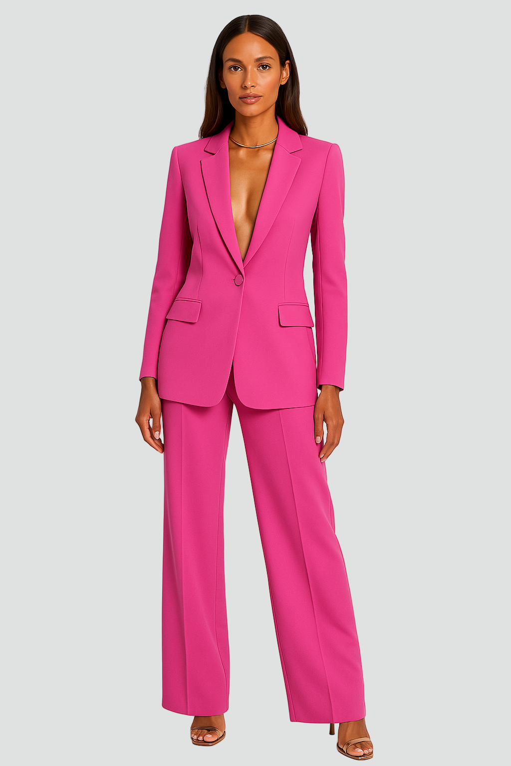 Elegancki garnitur damski blazer pants set marynarka i spodnie