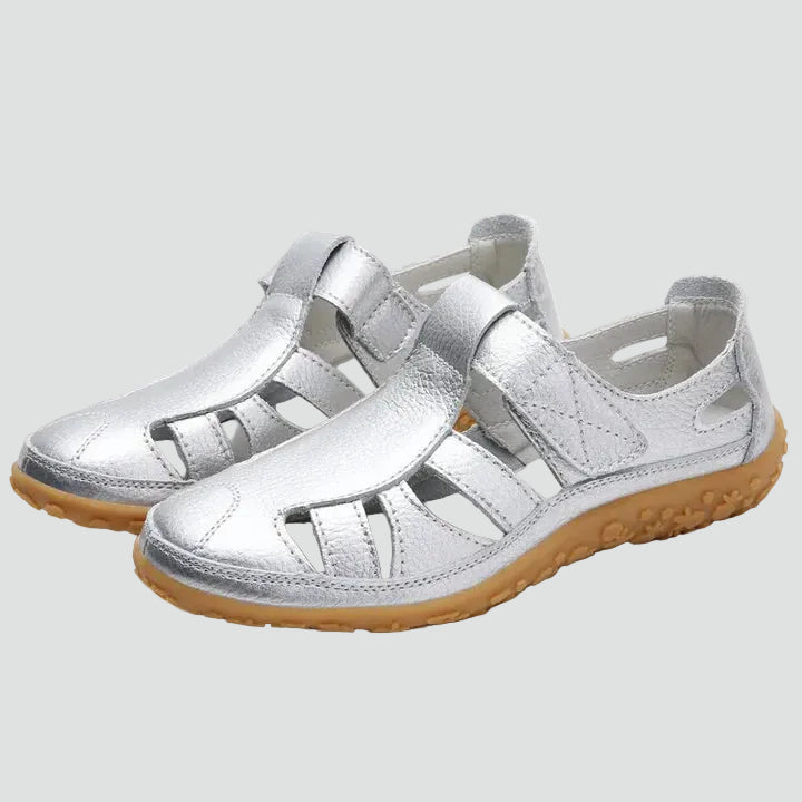 Orthopedic women's sandals with closed toe and non-slip sole