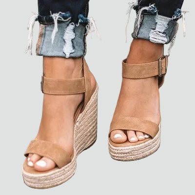 Women's orthopedic wedge sandals with ankle strap for summer