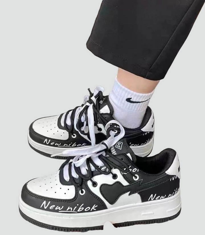 Women's platform sneakers in a sporty style