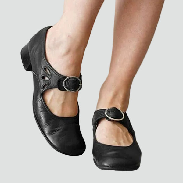 Orthopedic women's ballet flats with strap comfortable for everyday wear