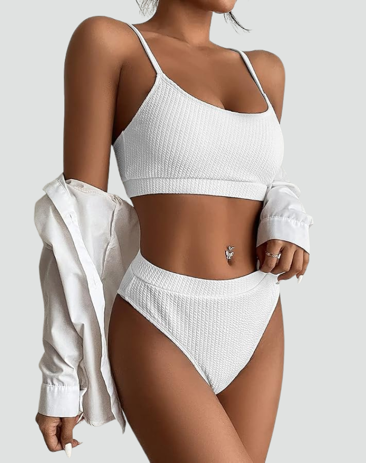 Stylowy Damski Bikini z Teksturą