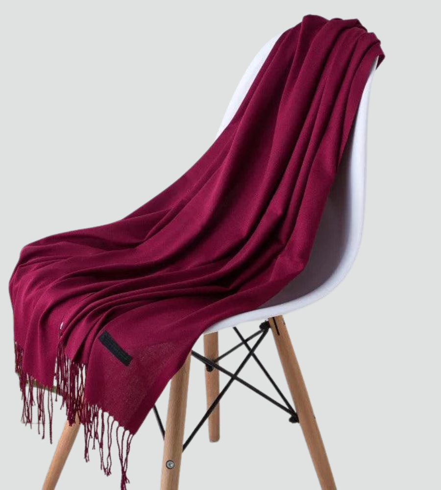 Miękki szal damski z frędzlami na jesień i zimę