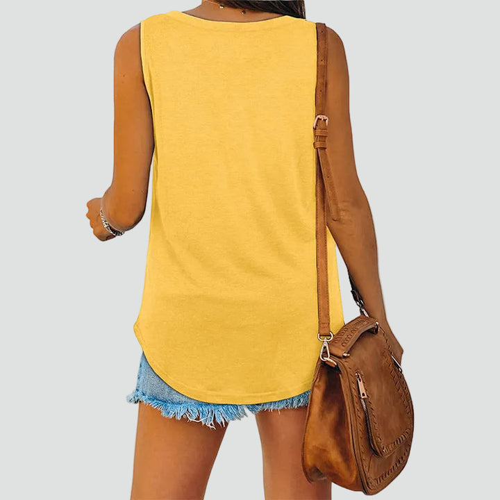 Light tank top with V-neck and loose fit