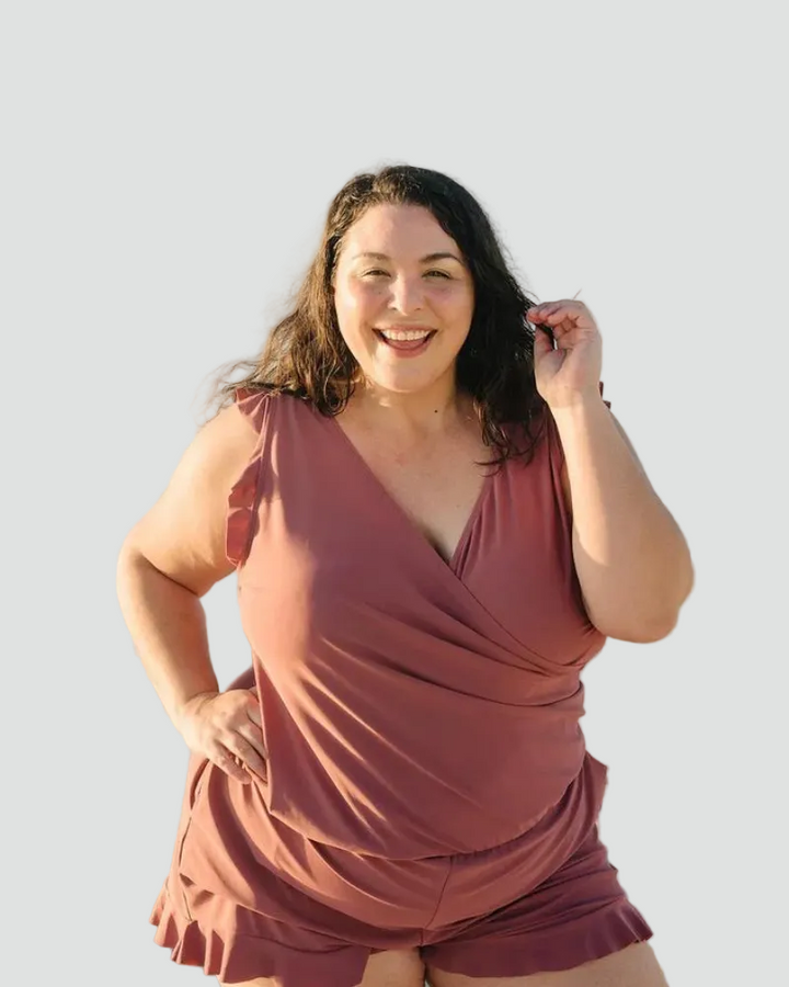 Modelujące damskie jednoczęściowe badpak z wbudowanym biustonoszem