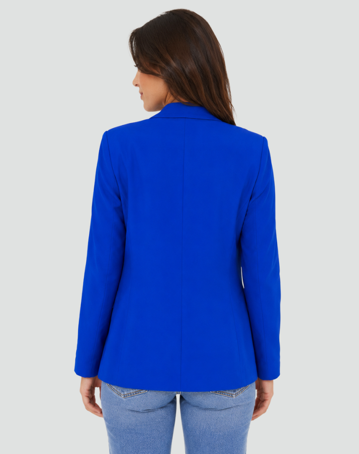 Modern Women's Blazer with Collar and Button Closure, Elegant