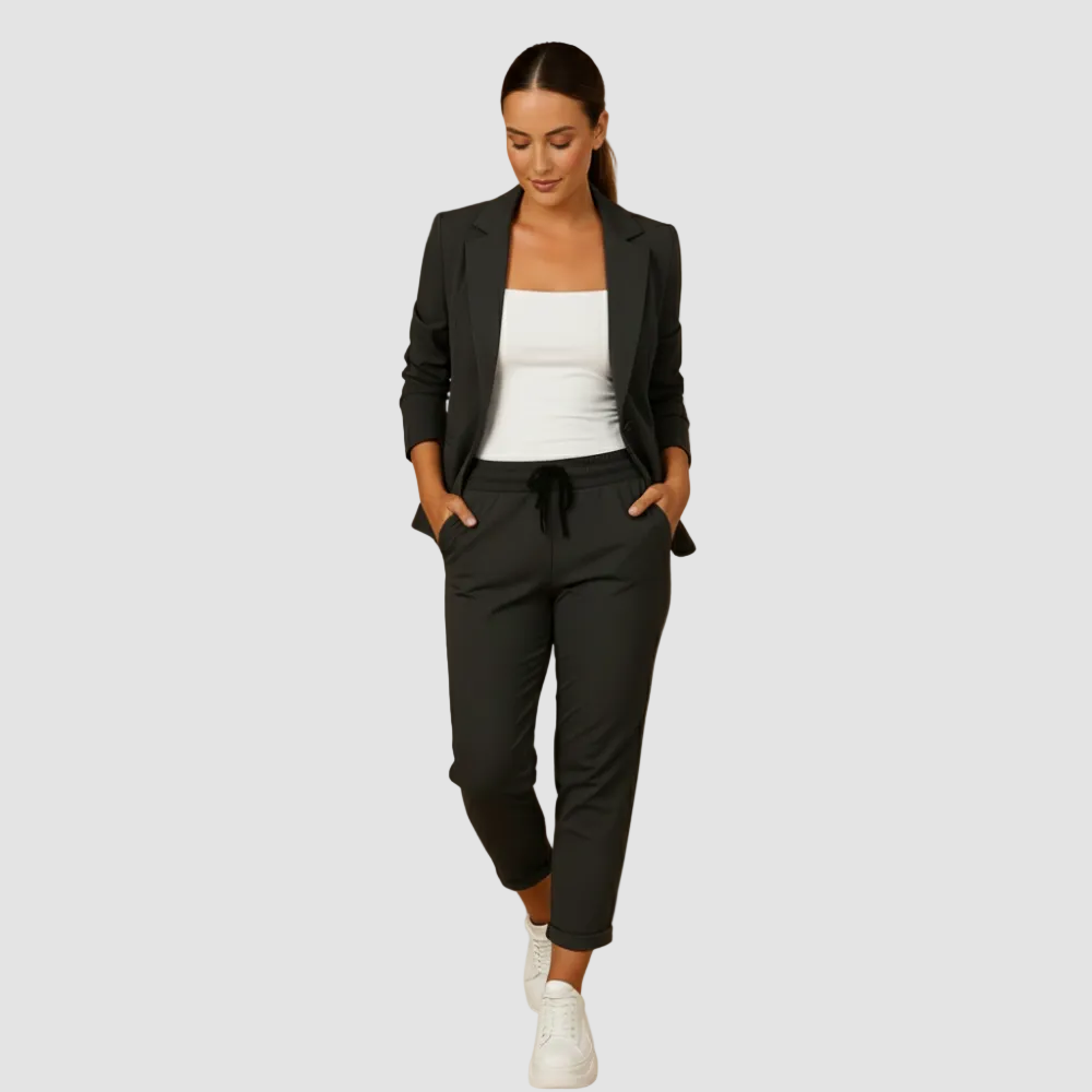 Wygodny sportowy garnitur damski blazer i spodnie jogger