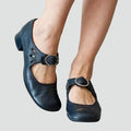Orthopedic women's ballet flats with strap comfortable for everyday wear
