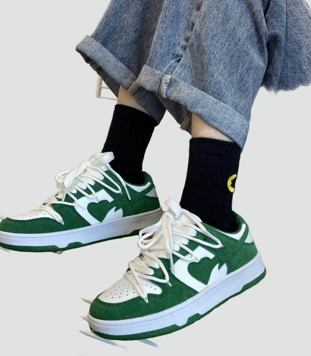Women's platform sneakers in a sporty style