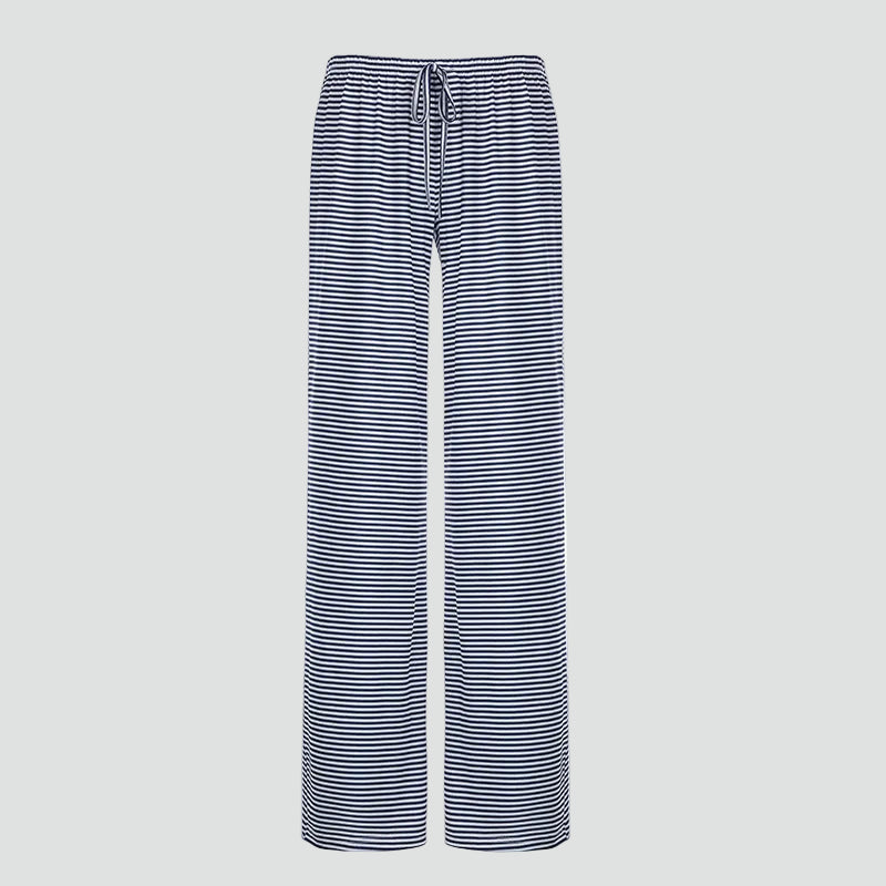 Women's wide-leg pants with elastic waistband for summer