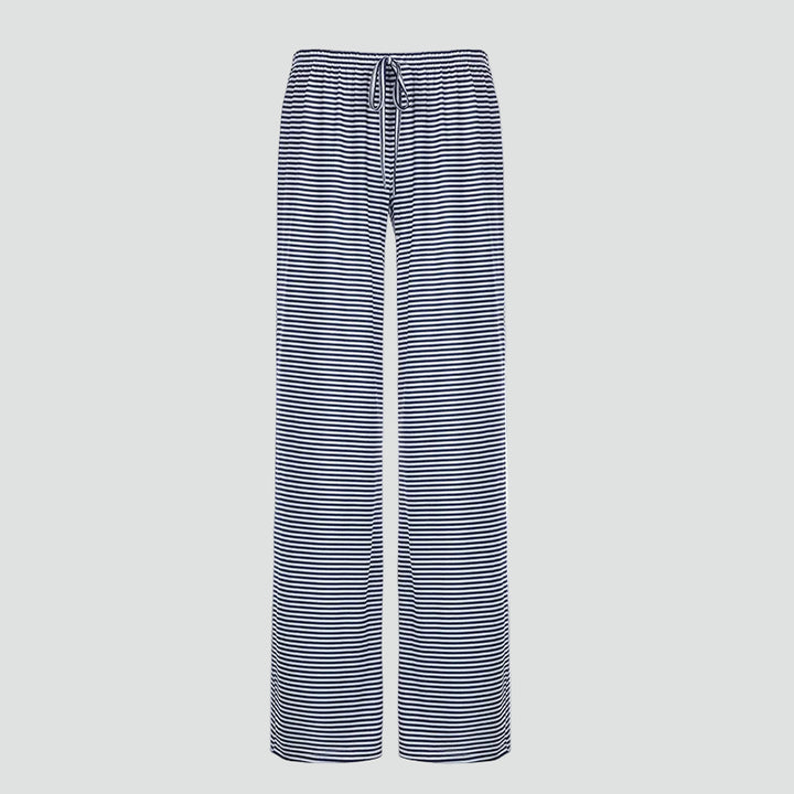 Women's wide-leg pants with elastic waistband for summer