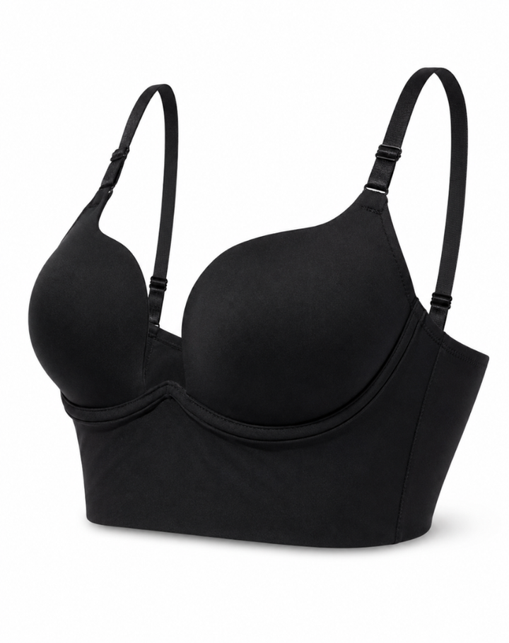 Soutien-gorge autoportant rembourré sans dos avec bretelles réglables pour femme