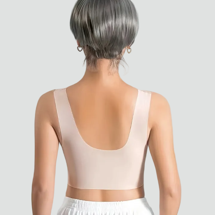 Seamless stretchy push-up top bra