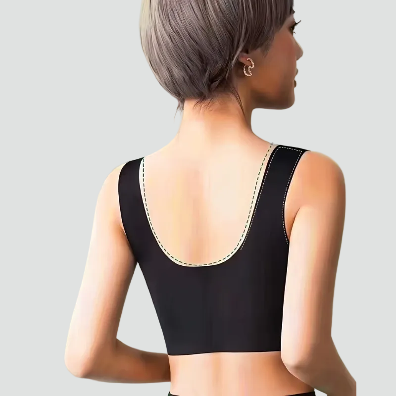 Seamless stretchy push-up top bra